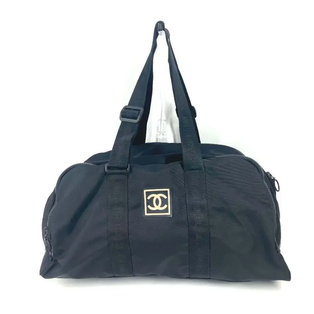 CHANEL Black Logo Shoulder Bag